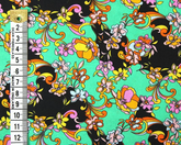 Little Johnny Swirling Floral Print 100% Cotton 150cm Wide Digitally Printed Fabric for Crafting, Sewing, Patchwork, Dressmaking